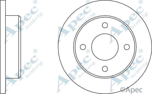 APEC BRAKING Тормозной диск DSK161